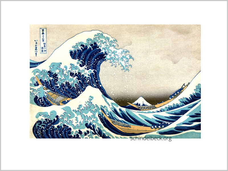 Hokusai Welle Kanagawa japanischer Holzschnitt Reproduktion