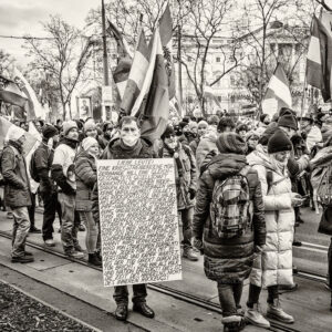 Corona Demo Wien 220108 - Photo: Schindelbeck